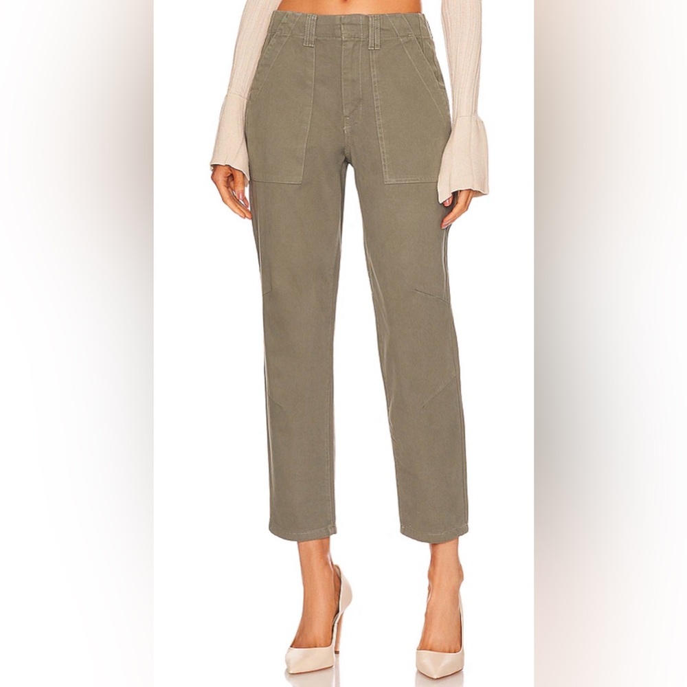 pistola Olive Green Cropped Utility Pants